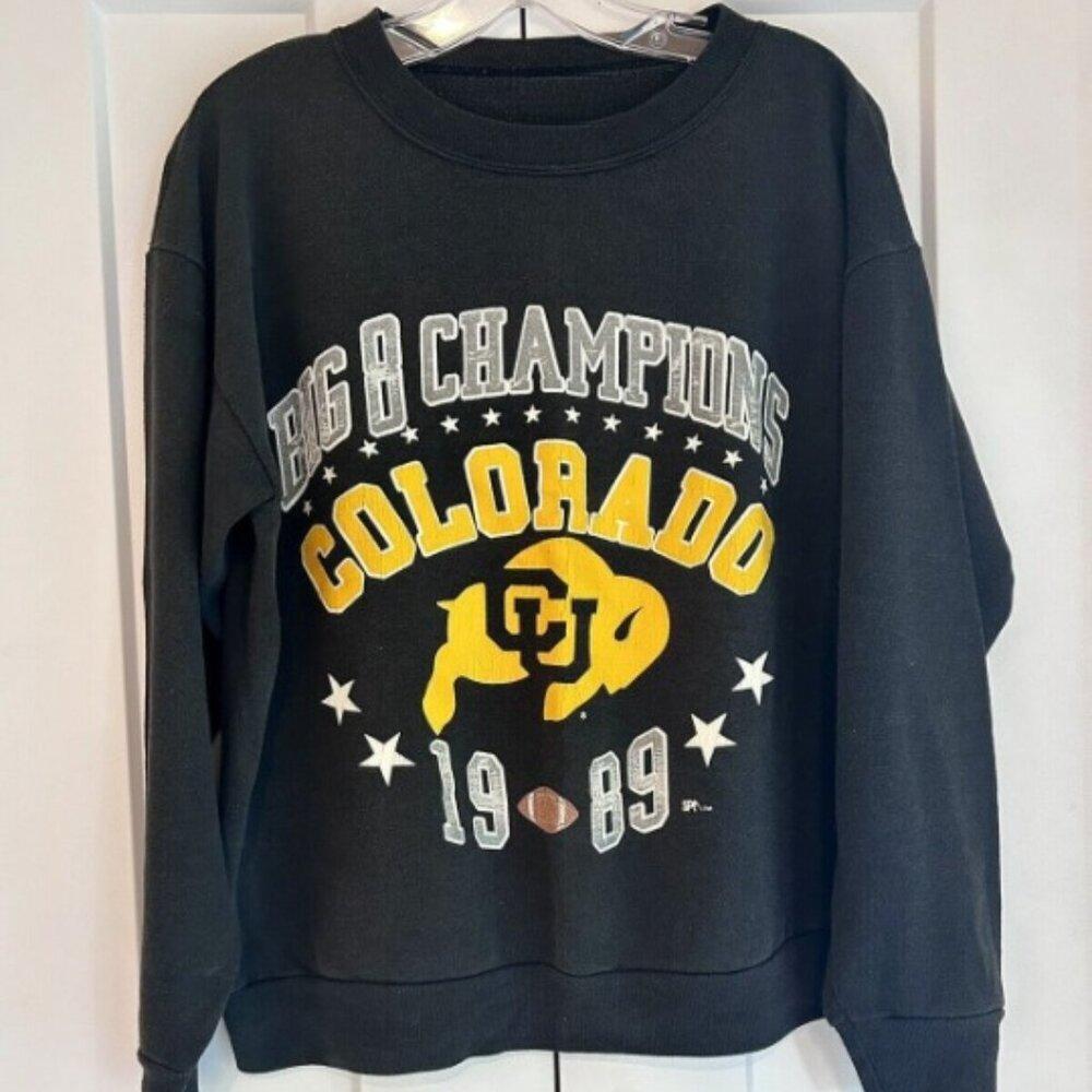 Colorado Buffaloes 1989 Big 8 National Champions Sweatshirt Made In Usa